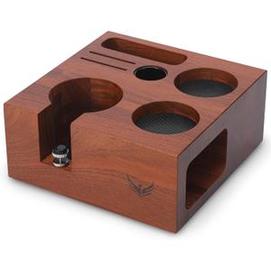 54mm Espresso Tamping Station For Breville Espresso Machine Accessories Rosewood Tamper Stand & Portafilter Holder