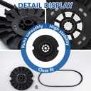 OEM WH03X32218 Washer Motor Pulley & Belt & Nut Set Compatible with GE Hotpoint, Replacement Part WH07X24695 WH39X27601 WH49X25378 AP7034989 PS16619249 EAP16619249