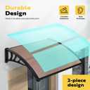 VIVOHOME Polycarbonate Window Door Awning Spliced Canopy Brown with Black Bracket 40 Inch x 120 Inch