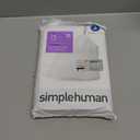 simplehuman Code J 60 Count, Dispenser Pack Custom Fit Liners, Drawstring Trash Bags, 30-45 Liter / 8-12 Gallon, White
