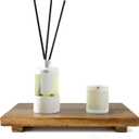 Medium 12" Acacia Wood Riser Pedestal Stand  Farmhouse Wood Display Riser for Kitchen and Bathroom Dcor - Counter Display, Plant Stand, Jewelry Holder, Vanity Tray, Candle Stand (M:12"x7"x1.57")