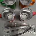 Cute Shot Glasses with Handle 3 oz, Mini Shot Tumbler with Lid and Straw, Kawaii Insulated Tumblers for Espresso Coffee Spirits Cute Stuff Funny Gifts, 6 Pack