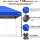 ABCCANOPY 10x10 Pop Up Canopy Tent, Easy Setup Instant Canopy with Wheeled Bag, Heavy Duty Outdoor Canopy for Beach, Market, Backyard, UV Protection, Outdoor Weather Protection (Royal Blue, 10x10)