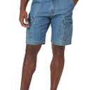 Wrangler Authentics Men's Classic Cargo Stretch Short (38, Medium Tint Denim)