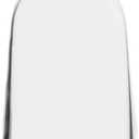 Elements Glass Milk Bottle Vase, for Use with Dried or Faux Flowers and Greenery, 6.7x6.7x9.4 Inch, Clear