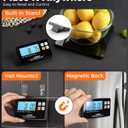 Atogou Upgraded Wireless Food Scale, 33lb/15kg Kitchen Scale with Detachable Display & Larger Platform, 0.1oz/1g, 9 Units, Counting Function, Stainless Steel, for Cooking, Baking, Shipping, Black