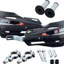 Dirt Bike Hand Guards with Grips - Universal Motorcycle Handguards for Pit Bikes ATV Motocross Enduro (Black)