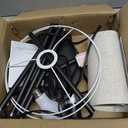 EDISHINE Modern Floor Lamps for Living Room, 64.7" Minimalist Standing Lamp with 3 Color Temperatures Bulb & Adjustable Linen Shade, Foot Pedal Switch, Arc Tall Lamp for Bedroom Office, Black