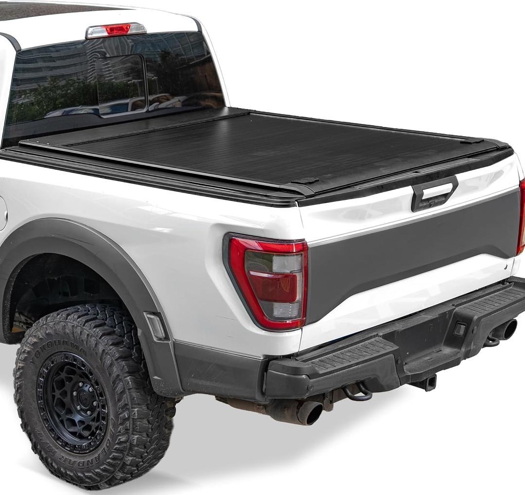 Retractable Tonneau Cover Compatible with 1999-2023 F250 F350 SuperDuty 6.8ft Bed (81.9")