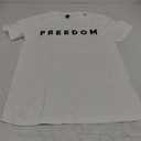 Gildan Freedom White T Shirt, White, S