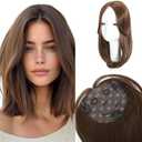Mekylio Hair Toppers for Women with Thinning Hair Toppers 360° 3D Hair Pieces for Women Smiling Style Leads Fashion (Light Brown)