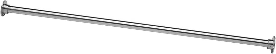 Naiture 60" Heavy-Duty Straight Shower Curtain Rod, Rustproof Stainless Steel Shower Rod with Mounting Flanges, Permanent Wall Mount, Used for Bathroom, Windows, Closet, Chrome Finish