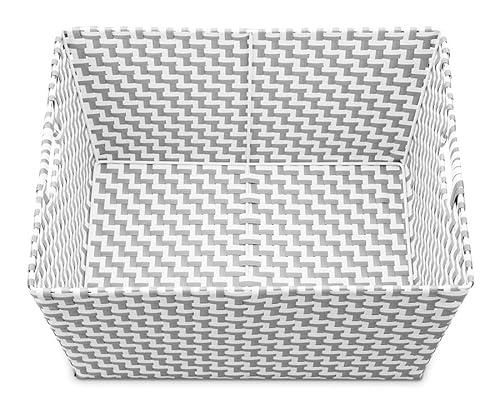 Whitmor 4 Pack Multi-Weave Resin Weave Basket with Lid