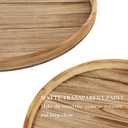 Gurfuy Round Ottoman Table Tray Round-24" - Rustic Wooden Serving Tray for Farmhouse Decorative Oversized Coffee Table Trays Living Room Kitchen Counter Breakfast Nature