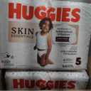 Huggies Size 5 Diapers, Skin Essentials Baby Diapers, Size 5 (27+ lbs), 132 Count (2 Packs of 66)