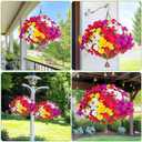 Dolicer 2 Packs Look Real Artificial Hanging Flowers for Outdoors, Realistic Artificial Flowers for Outdoors Hanging Basket UV Resistant Fake Hanging Flowers Plants for Outdoor Porch Patio Balcony