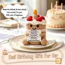 Mini Happy Birthday Gifts for Women Sister Positive Handmade Crochet Cake, Compact
