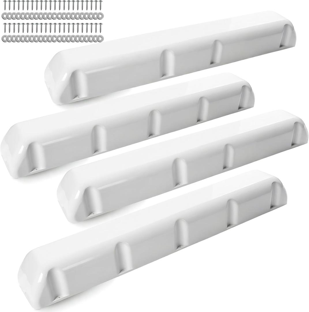 DEDU Dock Bumpers 24/38/48/72 Inch, Boat Dock Bumpers Heavy Duty Post Bumpers, Dock Fender Bumper Guards PVC for Horizontal and Vertical with Screws and Washers (Black/White/Gray) -1/2/4 Pack