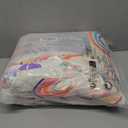 Meeting Story 3-Piece Kids Comforter Set - Twin Zipper Bedding for Girls, Rainbow Comforter with Flower Pattern (Beige)