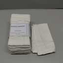 Bedding Craft White Cotton Cloth Dinner Napkins Set of 12  16x16 Reusable Machine Washable Fabric Napkins  Perfect for Weddings, Holidays, Thanksgiving & Everyday Dining