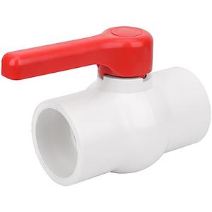 2-1/2" PVC Ball Valve Water Pipe Shut-off Valve Socket with Red T-Handle for Cold Water Supply lines, Irrigation Pipe fitting System(Socket x Socket), 2.50" PVC Water Shut-off Valves Fitting, SCH40
