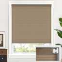 LazBlinds Cordless Cellular Shades, No Tools No Drill Light Filtering Honeycomb Shades Pleated Blinds for Windows, 27'' W x 48'' H, Taupe