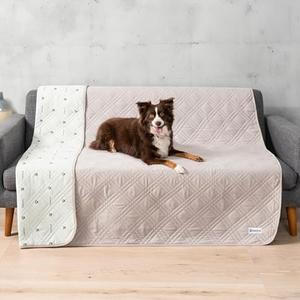 PetAmi Waterproof Couch Cover for Dogs, Reversible Furniture Cover Sofa Protector for Pet Cat Bed, Washable Blanket Dog Cover for Couch Seat, 52x82 Beige