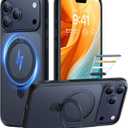 TORRAS Ostand Magnetic for iPhone 17 Pro Case, Fit for MagSafe, 4X Military Drop Protection, Camera Control, Slim Phone Case for iPhone 17 Pro with Kickstand, Translucent Matte Cover 6.3", Black