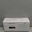 KLIM Portable Cassette Player & Tape Recorder  Boombox with AM/FM Radio, USB, Bluetooth, Speaker, and Earphone Jack  Battery and AC Operated - Frost White