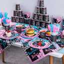 350 PCS Burnouts or Bows Gender Reveal Decorations for 50 Guests，Boy or Girl Gender Reveal Party Supplies Inclide Plates and Napkins,Cups Disposable Cutlery