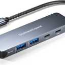 USB-C Hub 5-in-1 with 4K HDMI, 100W Power Delivery, 5Gbps USB-C Data Port and 2 5Gbps USB-A Data Ports for MacBook Pro/Air, iPad Pro/Air, Dell XPS