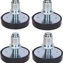 4pc Car Lift Tray with Rubber and High Foot pad 50mm Shaft Diameter Han Macson (Buttoned Thread Style)