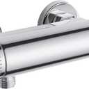 FUGO RV Thermostatic Shower Faucet,RV Bathroom Shower Faucet, 4 Inch RV Shower Faucet Valve, Soild Brass, Chrome