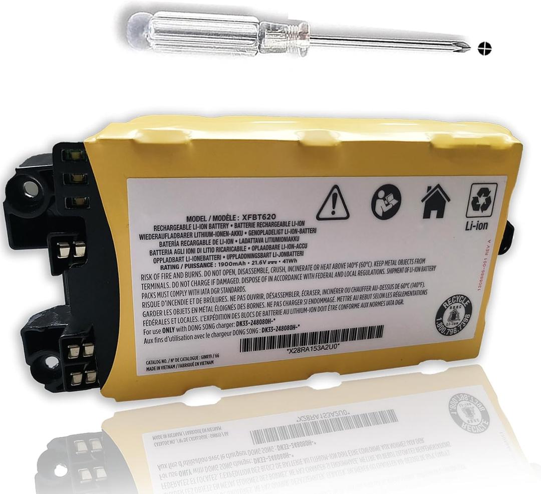 41Wh XFBT620 Battery Replacement for Shark IX140 IX140H IX141 IX142 IZ140 IZ140C IZ142 IZ142 UZ145 Cordless Vacuum Cleaners Lithium-ion 21.6V