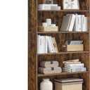 VASAGLE Custos Collection - Bookshelf, 5-Tier Bookcase, Book Shelf, Open Storage Shelf, 9.4 x 30 x 52.8 Inches, for Living Room, Home Office, Dinning Room, Rustic Brown ULBC175X01