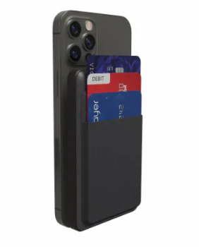 Mophie Snap + Juice Pack Mini Wallet Portable Charger & Card Holder - Black
