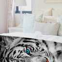 White Tiger Throw Blanket Soft Cozy Plush Fleece Blanket for Couch, Lightweight Warm Flannel Blanket Decorative Fuzzy Throws for All Season (50 x 60 in, White Tiger)