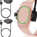 2 Pack Magic Band Charger Compatible with Disney-Magic Band Plus, 3.3ft Replacement Charger Only Compatible with Disney-Magic Band+, Black