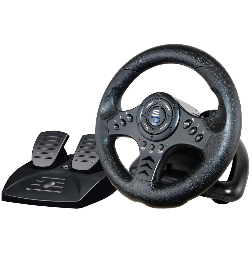 Superdrive SV450 racing steering wheel with Pedals and Shifters Xbox Serie X/S, Switch, PS4, Xbox One, PS3, PC (programmable for all games)