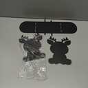 Reindeer Toilet Paper Holder – Funny Christmas Bathroom Decor, Holiday Black Metal Freestanding Storage for 5+ Rolls, Novelty Gag Gift & Toilet Tank Topper