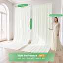 50ftx14ft Ivory Backdrop Curtain for Wedding Parties, W5' x H14'