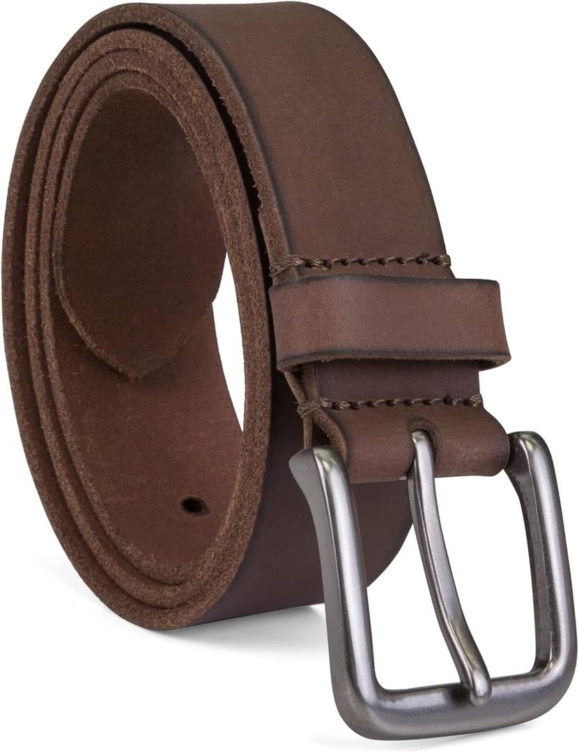 Timberland Men's 35mm Classic Buckle Jean Leather Belts (34, Dark Brown)