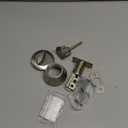 Kwikset Hometown Deadbolt Lock, Satin Nickel, Round Exterior Keyed Front Entry Door, Pick Resistant SmartKey Rekey Security, Single Cylinder Dead Bolt Door Lock, with Microban Protection