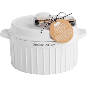 Mud Pie Meatball Serving Bowl and Toothpick Set