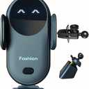 Carrotech Wireless Car Charger Mount, Cute Car Phone Holder, Automatic Clamping Air Vent Dashboard Smart Phone Holder for iPhone 15/14/13/12/11//XS/XR/8, Samsung S23/22/21/20/Note 20, etc (Black)