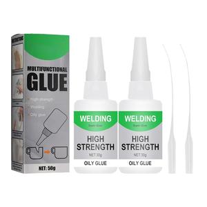 100ML Wood & Parquet Adhesive, Welding High-Strength Oily Glue, Universal Super Glue Gel, Instant Bonding, Instant Bonding, Waterproof Leak Sealing Materials,Lnvisible Waterproof Adhesive (2 Pcs)