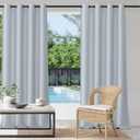 StangH Patio Curtains Outdoor Waterproof - Porch Grommet Blackout Thermal Insulated Drapes for Pergola/Balcony/Lanai, Greyish White, W52 x L84 inch, 1 Panel