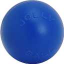 Jolly Pets Push-n-Play Ball Dog Toy, 6 Inches/Medium, Blue (306)