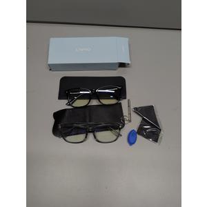 livho High Tech Blue Light Glasses - Advanced 99% Blue Light Blocking Computer Glasses - Anti Eyestrain & UV Glare Protection (*B1 Light Black+clear)