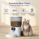 ANDOLL HOME Automatic Cat Feeder, Timed Cat＆Dog Dry Food Dispenser, White